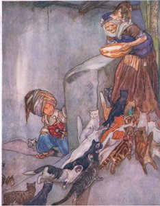 Milk for the family, från The Big Book for Children (Herbert Strang) utgiven av Humphrey Milford, Oxford University Press, ca 1920 av Anne Anderson