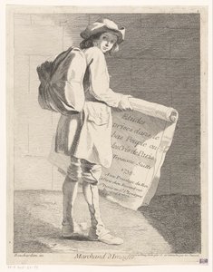 Rondreizende prentsäljer Merchant of Images (titel på objekt) Studier tagna i Lower People eller Crees i Paris. Tredje färgen. (serietitel på objekt)