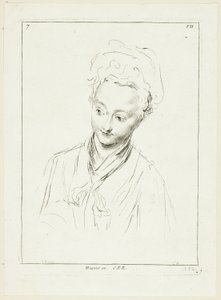 Kvinnohuvud (vridet åt höger)