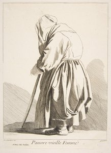 En fattig gammal kvinna, 1742.