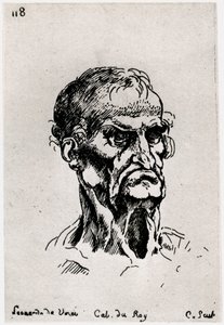 Teckning efter Leonardo de Vinci, c1710-1765 1924 av Anne Claude Philippe de Caylus