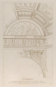 Grotesker: detalj av stuckaturrelieferna som dekorerar Colosseum i Rom, ca. 1729.