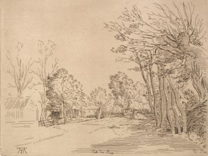 Landskap efter Durer.n.d. av Anne Claude Philippe de Caylus