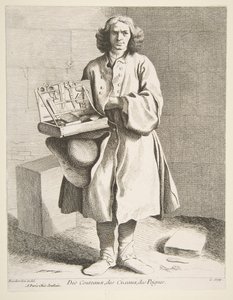 Handlare av knivar, saxar och kammar, 1742.