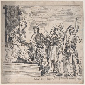 Jungfru och barn med fyra heliga, 1700-talet.