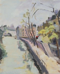 Quai des Grands Augustins, Paris, 1961 (olja på papper)