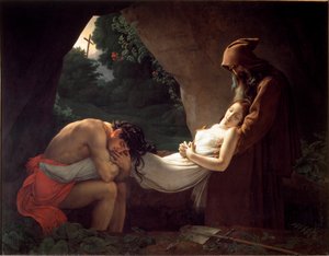 Atala vid Atalas grav eller begravning av Anne Louis Girodet de Roucy Trioson
