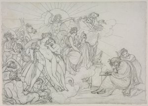 Åkallan till gudomligheterna som presiderar över jordbruket från Virgils "Georgics" av Anne Louis Girodet de Roucy Trioson