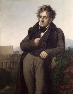 Porträtt av Francois Rene (1768-1848) Vicomte de Chateaubriand, ca 1811 (se även 75712)