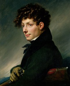 Porträtt av en ung man som jägare, 1811