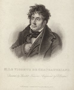 Porträtt av viscount de Chateaubriand av Anne Louis Girodet de Roucy Trioson