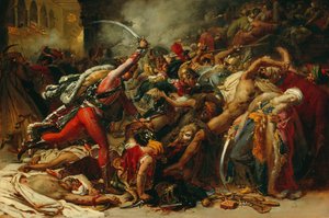 Skiss för The Revolt of Cairo, omkring 1810.