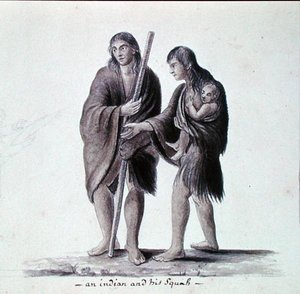 En indian och hans squaw