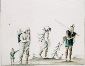 Indian Family, ca 1807 (akvarell på papper)