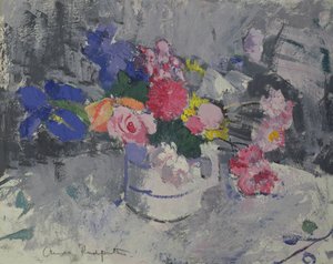 Sommarblommor, ca 1942 (olja ombord)