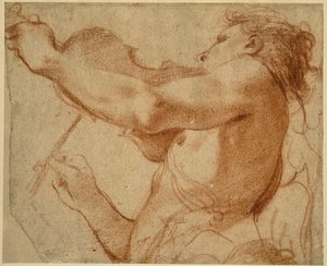 En ängel som spelar violin av Annibale Carracci