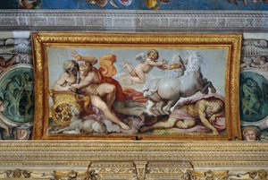 Aurora bortför Cephalus, detalj av galleriets valv, 1597-1604 av Annibale Carracci