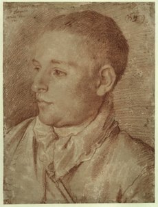 Porträtt av Baldassare Aloisi, kallad Galanino av Annibale Carracci