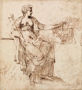 Carracci - Rättvisa, RCIN 902146 av Annibale Carracci