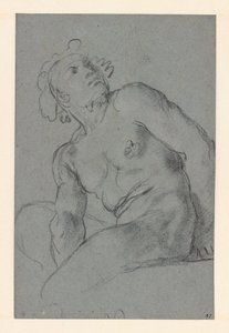 Carracci - Sittande naken man, I 183 (PK) av Annibale Carracci
