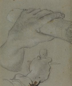 Carracci - v-studie för Johannes E:s händer, RCIN 902115 av Annibale Carracci