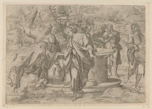 Kristus och den samaritanska kvinnan av Annibale Carracci