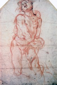 Figurstudie, 1560-1609 av Annibale Carracci