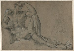 Hercules Vila (recto); Fotförsett kärl med handtag (verso) av Annibale Carracci