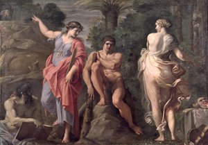 Herkules vid korsningen, c.1596 av Annibale Carracci