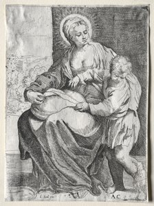 Madonna med den vita korpen, 1500-tal. av Annibale Carracci