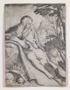 Maria Magdalena i vildmarken av Annibale Carracci