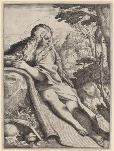 Maria Magdalena i vildmarken av Annibale Carracci