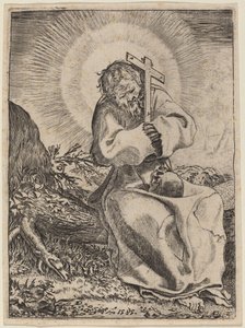 Den helige Franciskus av Assisi av Annibale Carracci