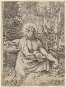 Saint Hieronymus i vildmarken av Annibale Carracci