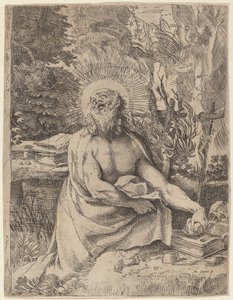 Saint Hieronymus i vildmarken av Annibale Carracci