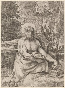 Saint Hieronymus i vildmarken av Annibale Carracci