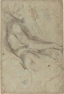 Satyr som håller en rondell av Annibale Carracci