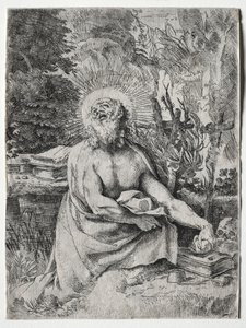 St. Hieronymus, ca. 1591. av Annibale Carracci