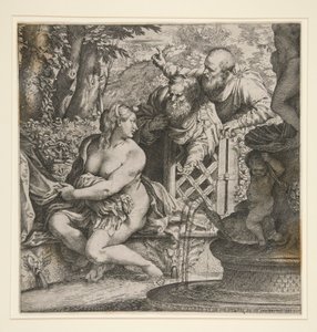 Susannah och de äldste av Annibale Carracci