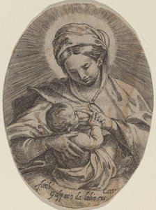 Madonnan som ammar Kristusbarnet av Annibale Carracci