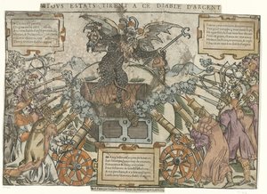 Aanval op de geldduivel Alla gods drar åt denna pengadjävul (titel på objekt) av Anonymous
