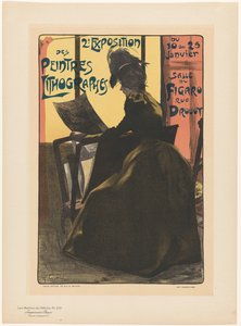 Annons för den andra utställningen av Peintres Lithographes i Salle du Figaro Les Maîtres de l