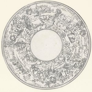 Bacchus åker på en getvagn Dishes: Landscapes with Processions of Bacchus and His Entourage (serietitel) av Anonymous
