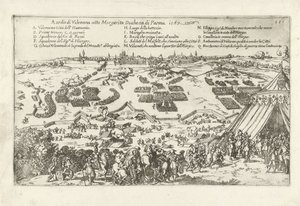 Beleg van Valenciennes, 1567 Belägring av Valencena under Margarita hertiginnan av Parma. 1567 (titel på objekt) av Anonymous