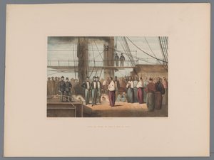 Besök av prinsen av Fisen ombord på hjulångaren Zr.Ms Gedeh Visite du prince de Fisen a bord du Gedeh (titel på objekt) Souvenir du Japon vues d