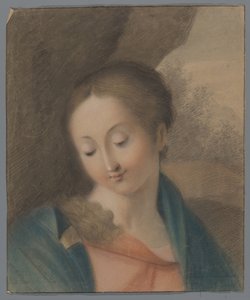 Byst av Mary tittar ner av Anonymous