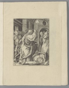 Kristus driver ut växlarna från templet The Little Passion (serietitel) Passio Christi Ab Alberto Durer Nurenburgensi Effigiata (serietitel) av Anonymous