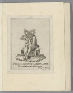 Kristus på den kalla stenen The Little Passion (serietitel) Passio Christi Ab Alberto Durer Nurenburgensi Effigiata (serietitel på objekt) av Anonymous