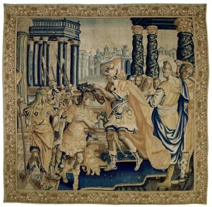 Coriolanus tar emot lagerkransen The History of Coriolanus (serietitel) av Anonymous