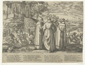 Gässen jagar rävarna, ca 1572 av Anonymous